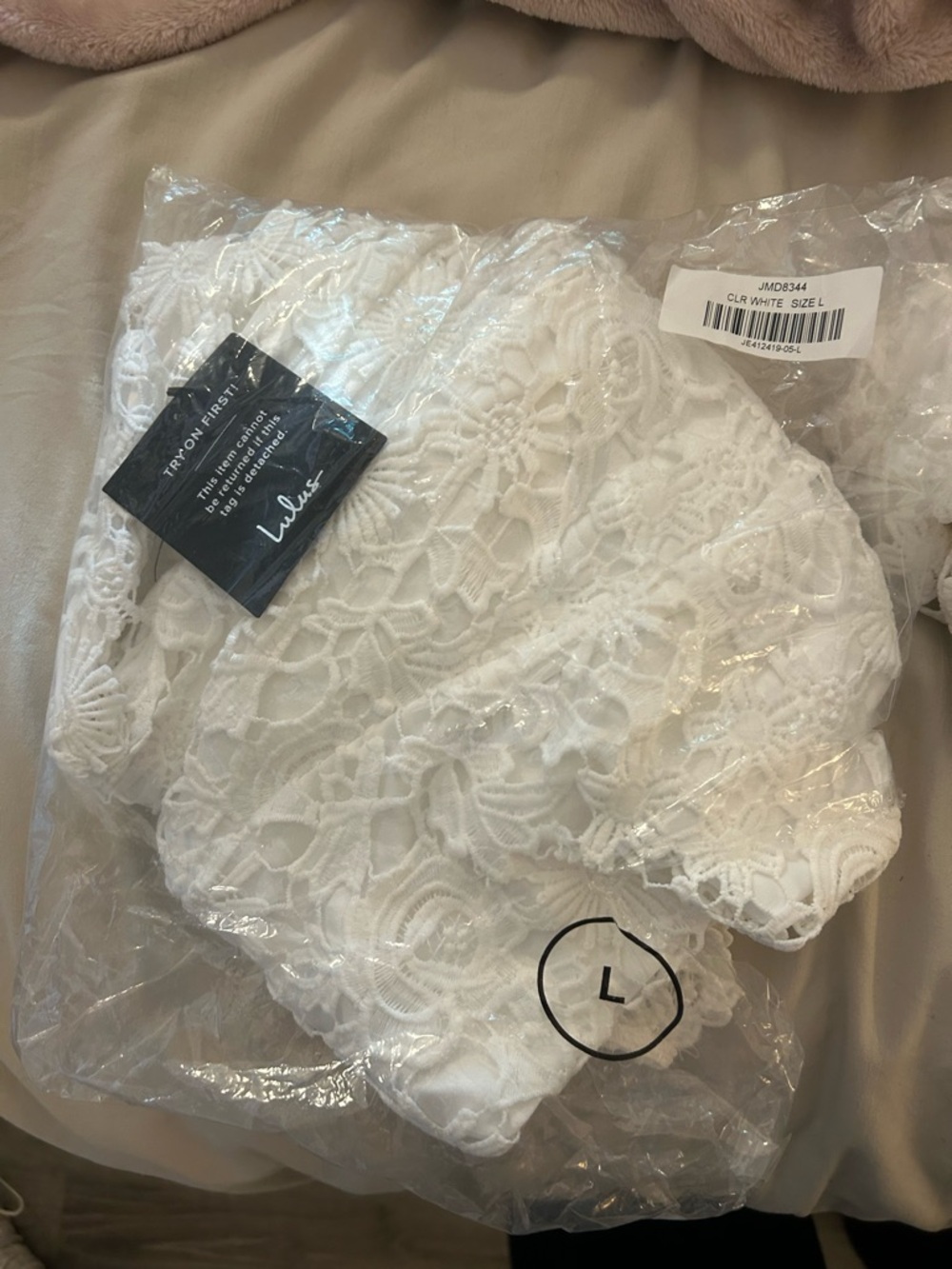 Lulu's White Lace Mini Dress